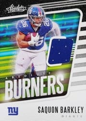 2020 Panini Absolute Absolute Burners Relics Saquon Barkley #5 card