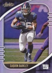 2020 Panini Absolute Base Set Saquon Barkley #10 card