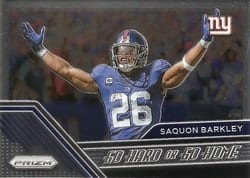 2020 Panini Prizm Go Hard or Go Home Saquon Barkley #7 card