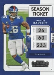 2021 Panini Contenders Base Set Saquon Barkley #74 card