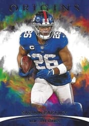 2021 Panini Origins Base Set Saquon Barkley #75 card