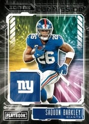 2021 Panini Playbook Zoning Commission Saquon Barkley #ZC-SBA card