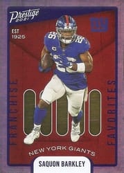 2021 Panini Prestige Franchise Favorites Saquon Barkley #FF-1 card