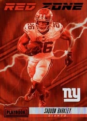2022 Panini Playbook Red Zone Saquon Barkley #RZ-11 card