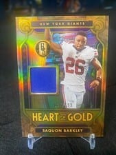 2023 Panini Gold Standard Heart of Gold Threads Saquon Barkley #10 card