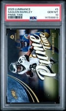 2025 Panini Luminance Prime Time Saquon Barkley #5 card