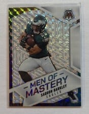 2025 Panini Mosaic Men of Mastery Saquon Barkley #10 card