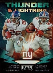 2019 Panini Playoff Thunder & Lightning Saquon Barkley / Sterling Shepard #5 card