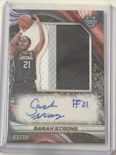 2024-25 Bowman's Best University Prospect Dual Relic Autographs Sarah Strong #PDRA-SS card