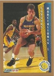 1992-93 Fleer Base Set Sarunas Marciulionis #76 card