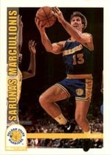 1992-93 Hoops Base Set Sarunas Marciulionis #77 card