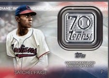 2021 Topps Update 70th Anniversary Logo Patches Satchel Paige #T70P-SP card