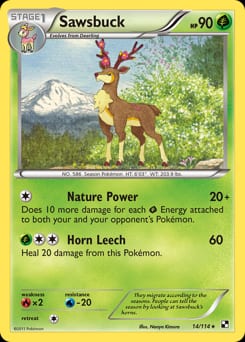 Black & White Sawsbuck #14 card