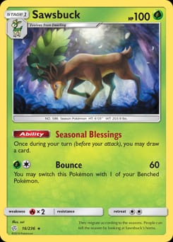 2019 Cosmic Eclipse Sawsbuck #16 card