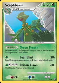 2009 Arceus Sceptile #30 card