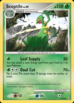 2009 Arceus Sceptile #31 card