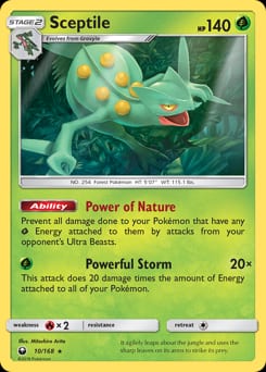 2018 Celestial Storm Sceptile #10 card