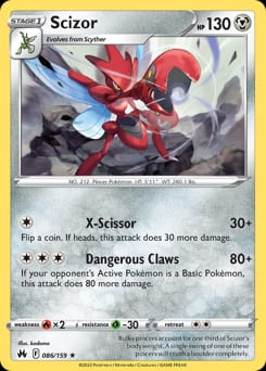 2023 Crown Zenith Scizor #86 card