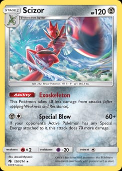 2018 Lost Thunder Scizor #126 card