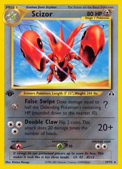 Neo Discovery Scizor #29 card