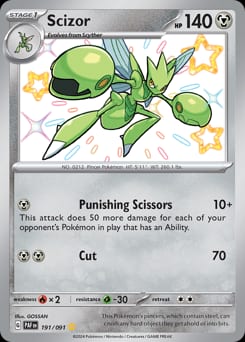 2024 Paldean Fates Scizor #191 card