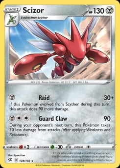 2020 Rebel Clash Scizor #128 card