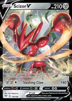 2020 Darkness Ablaze Scizor V #118 card