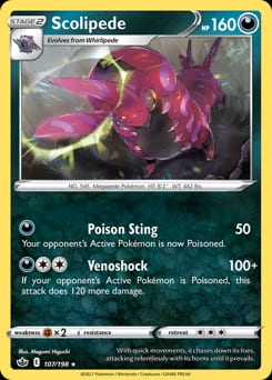 Chilling Reign Scolipede #107 card