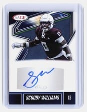 2026 SAGE Football Autographs Scooby Williams #A-SW card