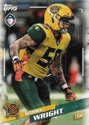 2019 Topps AAF Base Set Scooby Wright #28 card
