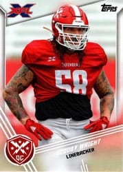 2020 Topps XFL Base Set Scooby Wright #11 card