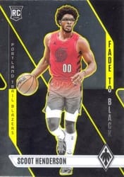 2023-24 Panini Phoenix Fade To Black Scoot Henderson #6 card
