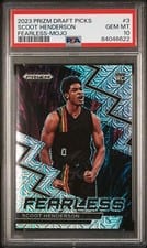2023 Panini Prizm Draft Picks Fearless Scoot Henderson Mojo #3 card