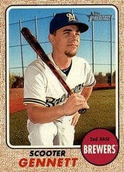 2017 Topps Heritage Base Set Scooter Gennett #262 card