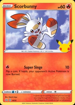 McDonald's Collection 2021 Scorbunny #16 card