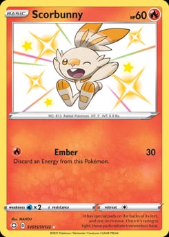 Shining Fates Shiny Vault Scorbunny #SV015 card