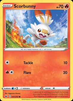 Sword & Shield Scorbunny #31 card
