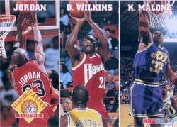 1993-94 Hoops Base Set Scoring (Michael Jordan / Dominique Wilkins / Karl Malone) #283 card