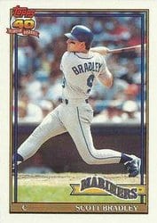 1991 Topps Base Set Scott Bradley #38 card