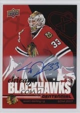 2025-26 Upper Deck Chicago Blackhawks Centennial Red Hot Autos Scott Darling #20 card