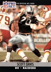 1990 Pro Set Base Set Scott Davis #542 card