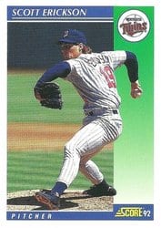 1992 Score Base Set Scott Erickson #60 card