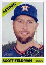 2015 Topps Heritage Base Set Scott Feldman #407 card