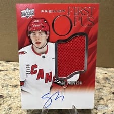 2024-25 Upper Deck Premier First Opus Rookie Auto Jersey Scott Morrow #FO-MO card