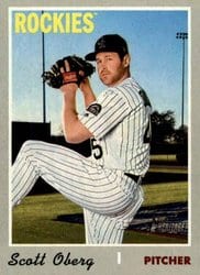 2019 Topps Heritage Base Set Scott Oberg #687 card