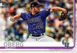 2019 Topps Update Base Set Scott Oberg #US181 card