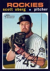 2020 Topps Heritage Base Set Scott Oberg #59 card