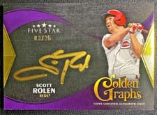 2024 Topps Five Star Golden Graphs Autographs Scott Rolen #GG-SR card