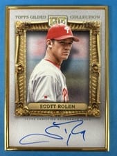 2024 Topps Gilded Collection Gold Frame Hall of Famers Autographs Scott Rolen #HAFA-SR card