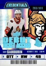 2019-20 Upper Deck Credentials Base Set Scott Sabourin #71 card